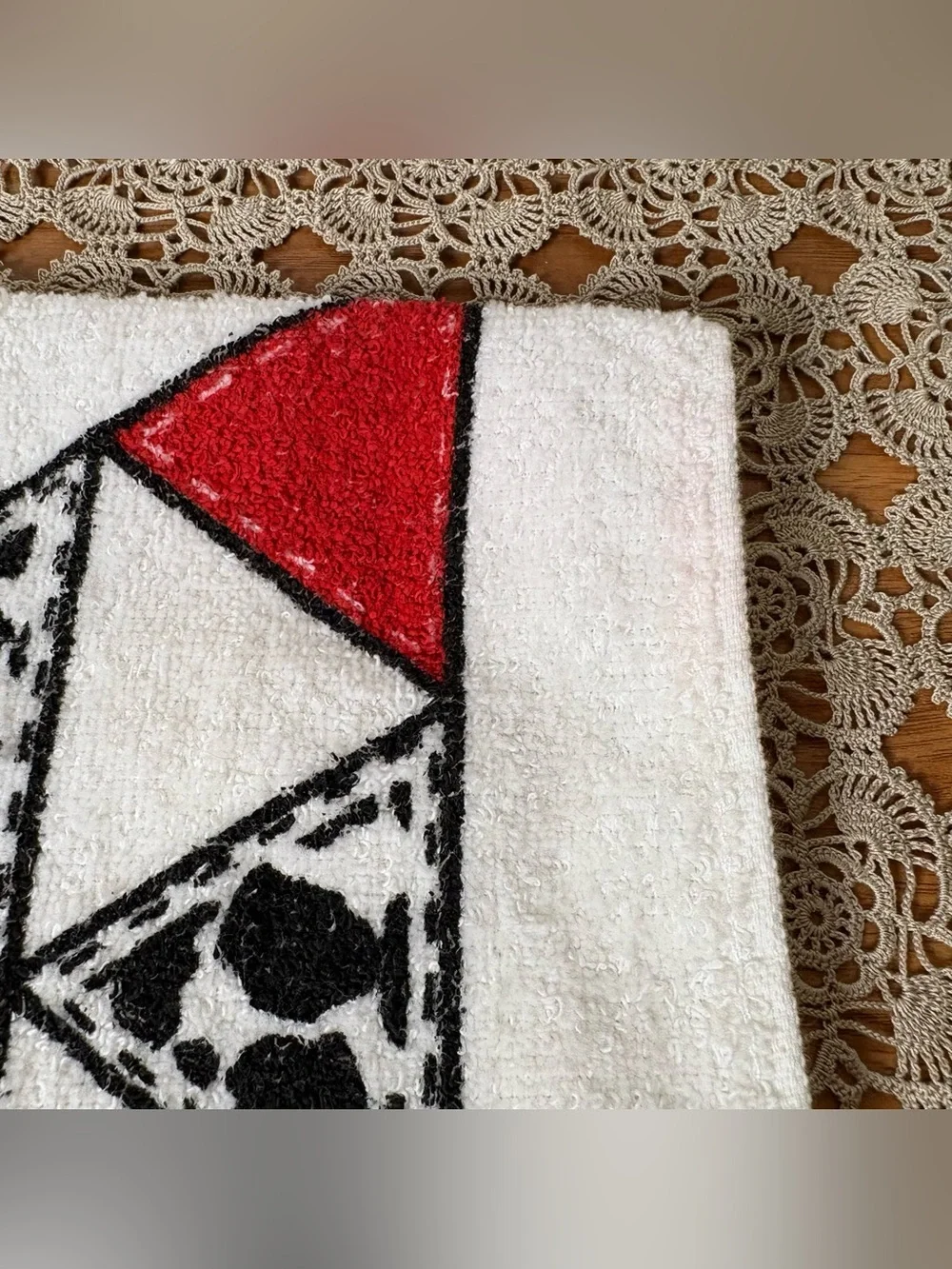 Vintage 80s/90s Cow Print Cotton Hand Kitchen Towels Set of Three